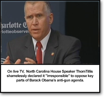 Image: Thom Tillis' anti-gun remarks