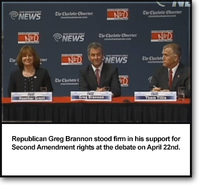 Image: Greg Brannon's pro-gun statements